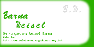 barna weisel business card